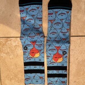 Stance Blue and Black Cartoon Pattern Socks - L/XL Men NEW